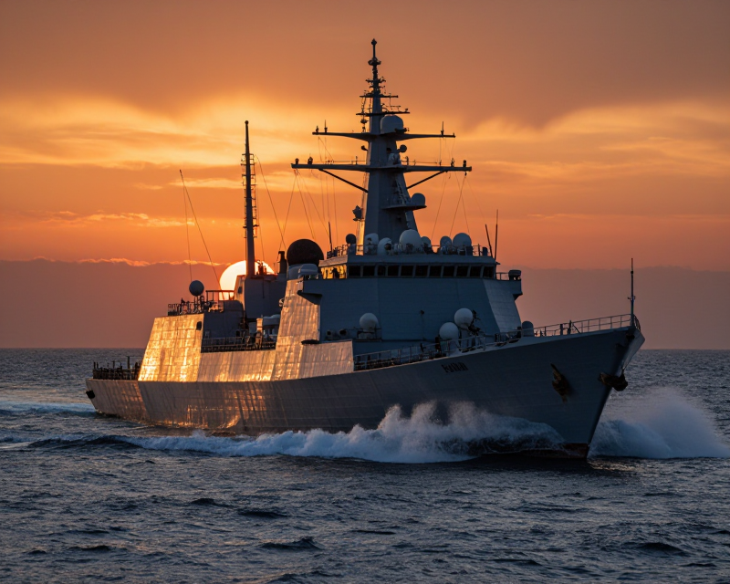 Cinematic Naval Patrol in Hormuz Strait