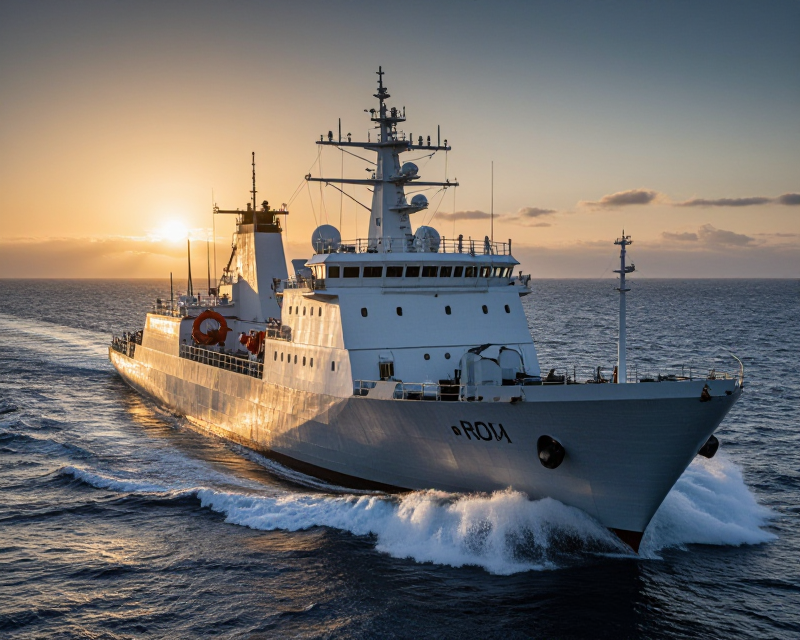 South Korean Naval Training Ship in Pacific