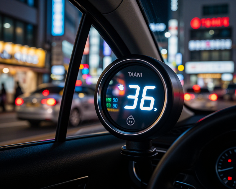 Seoul Taxi Night Scene