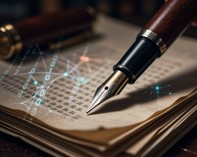 Symbolic conflict between human writing and AI