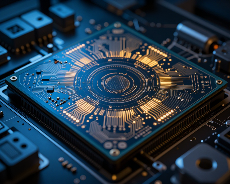 Symbolic representation of semiconductor wealth and fiscal responsibility