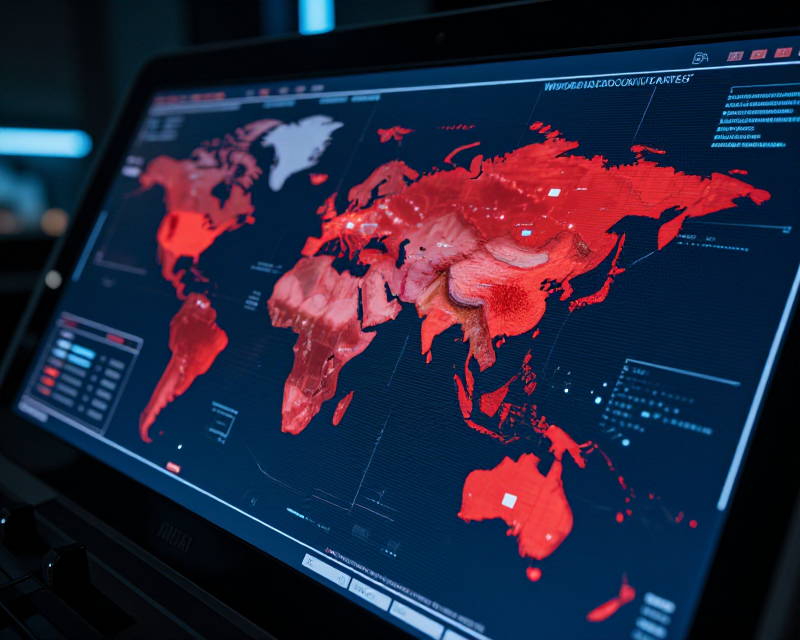 Geopolitical Nuclear Tension Concept