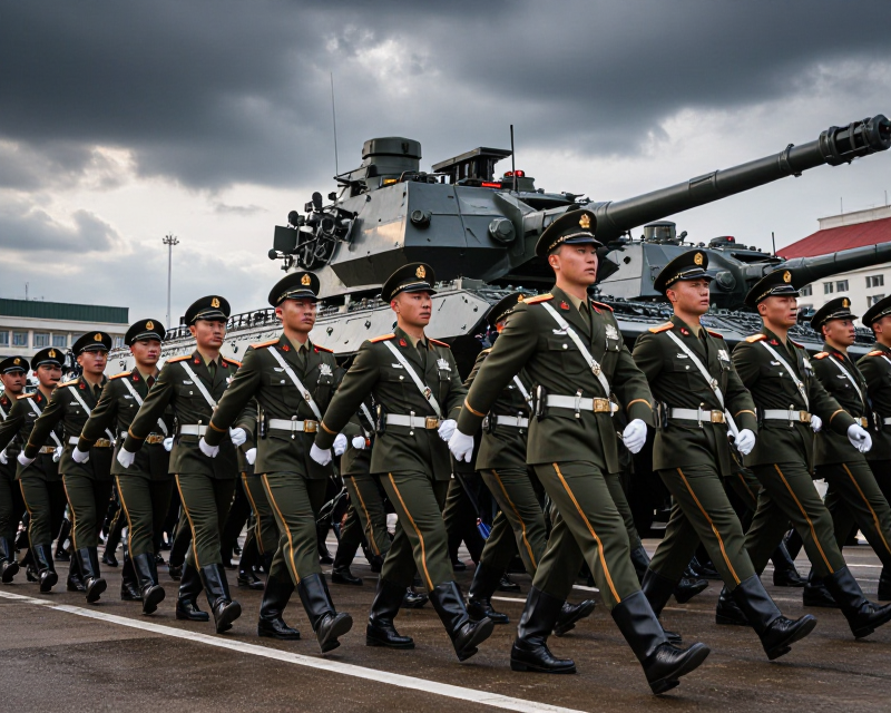 Cinematic Military Parade in Pyongyang