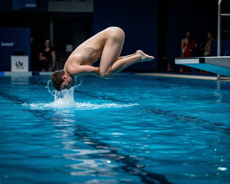 Diving Competition Moment