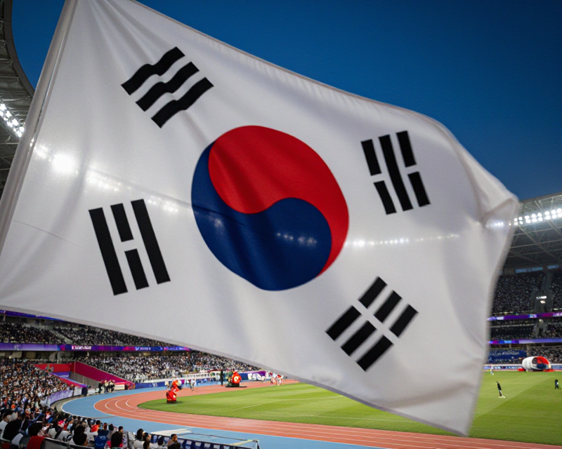 South Korean Flag at Asian Games