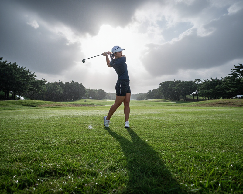 Dramatic Golf Scene